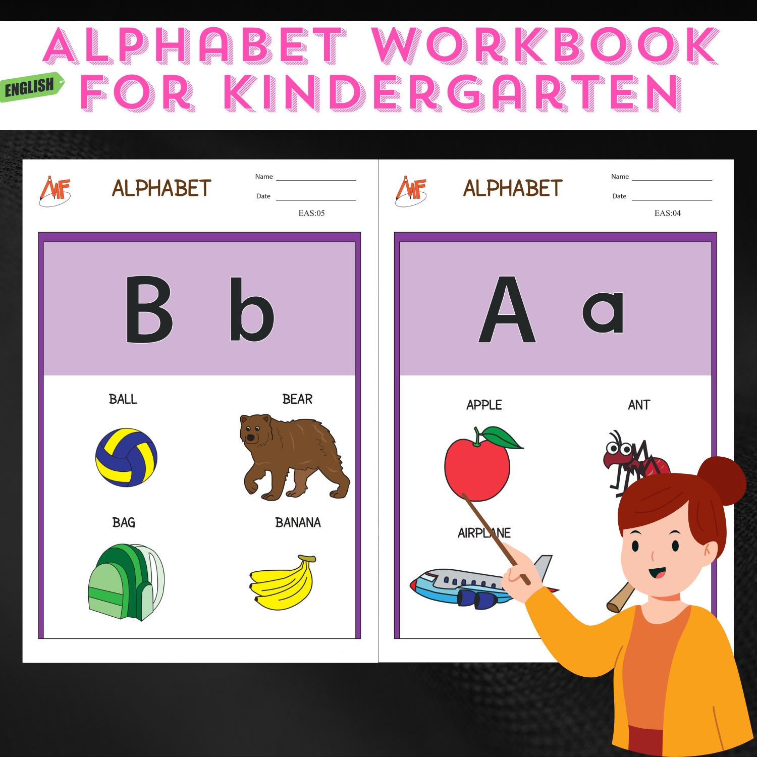 Printable Alphabet Workbook for Kindergarten