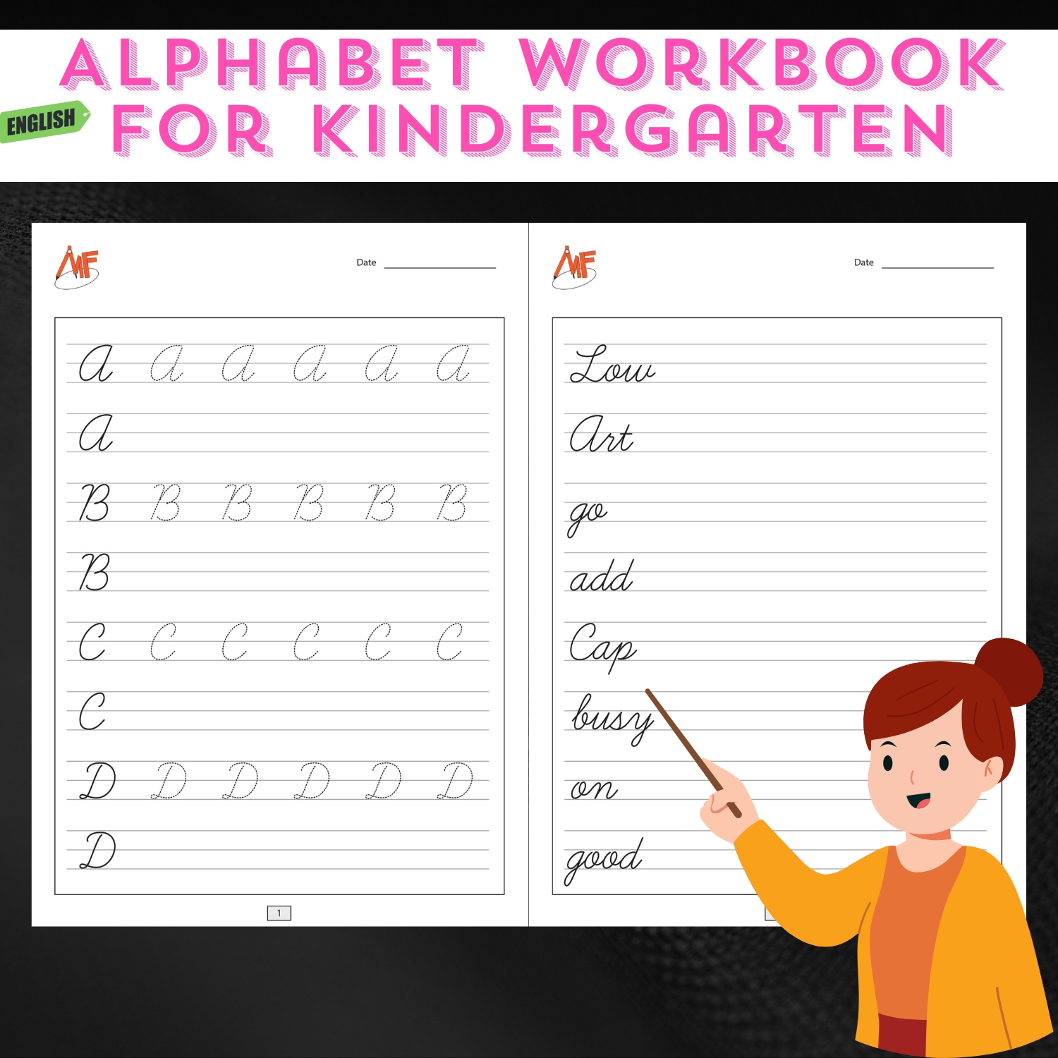 Printable Alphabet Workbook \4\ for Kindergarten