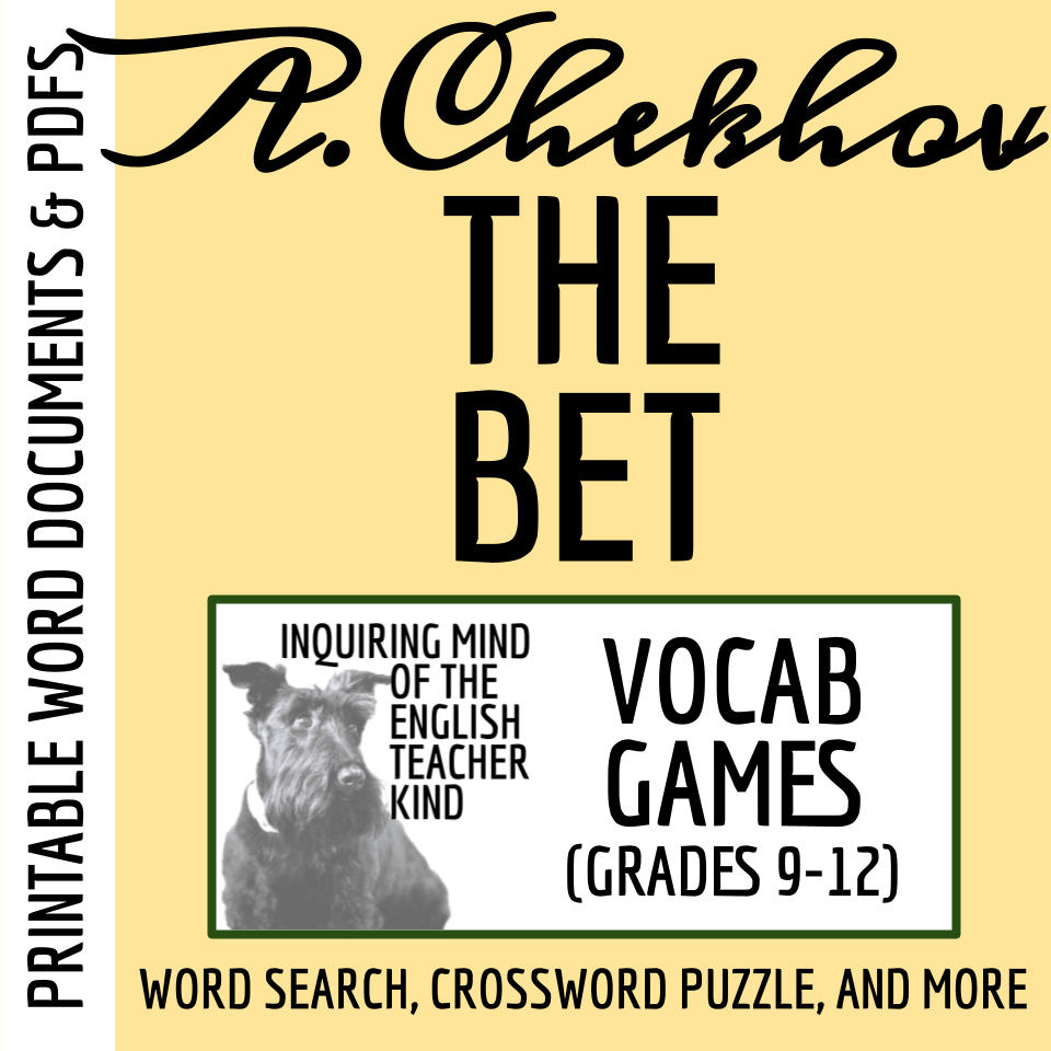 "The Bet" by Anton Chekhov Vocabulary Games and Activities for High School