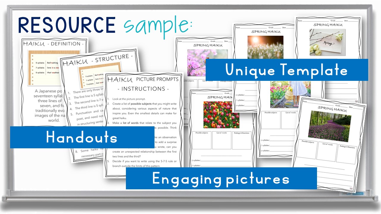 Spring Haiku Poetry Lesson - Springtime Poem Writing Activity Templates ...