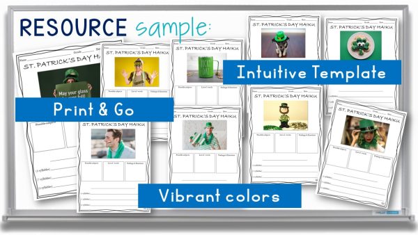 St Patrick's Day Haiku Poetry Lesson - Poem Writing Activity Templates ...