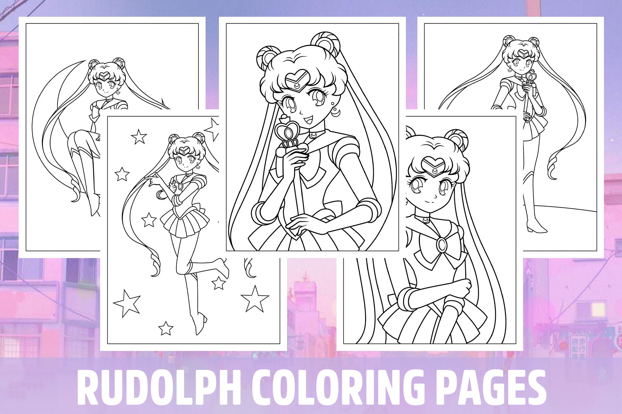 Sailor Moon Coloring Pages for Kids, Girls, Boys, Teens Birthday School Activity