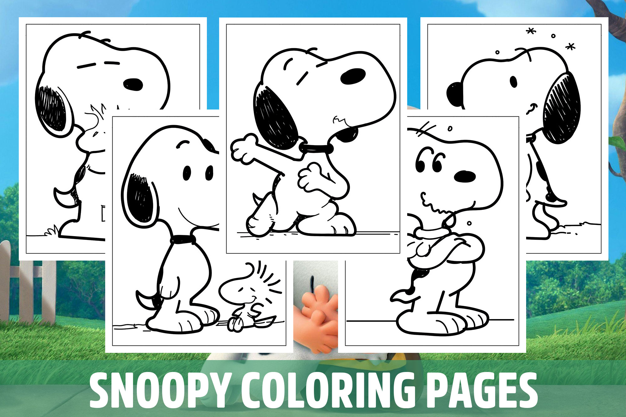 Snoopy Coloring Pages for Kids, Girls, Boys, Teens Birthday School Activity