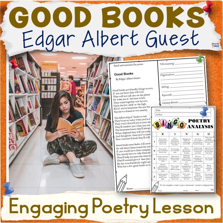 National Reading Month Poem Lesson - Good Books by Edgar Guest Poetry Reading