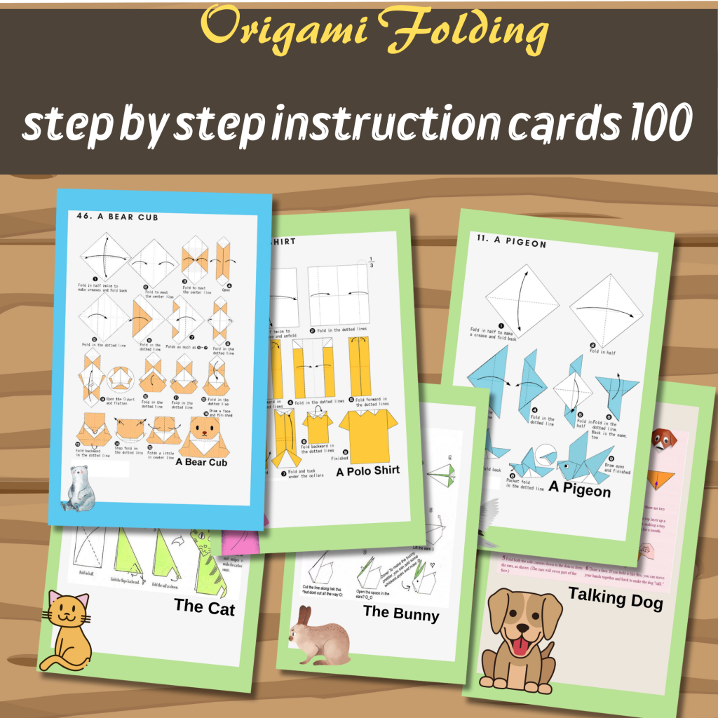 Folding Origami - 100 Cards Step by Step Instructions | Made By Teachers