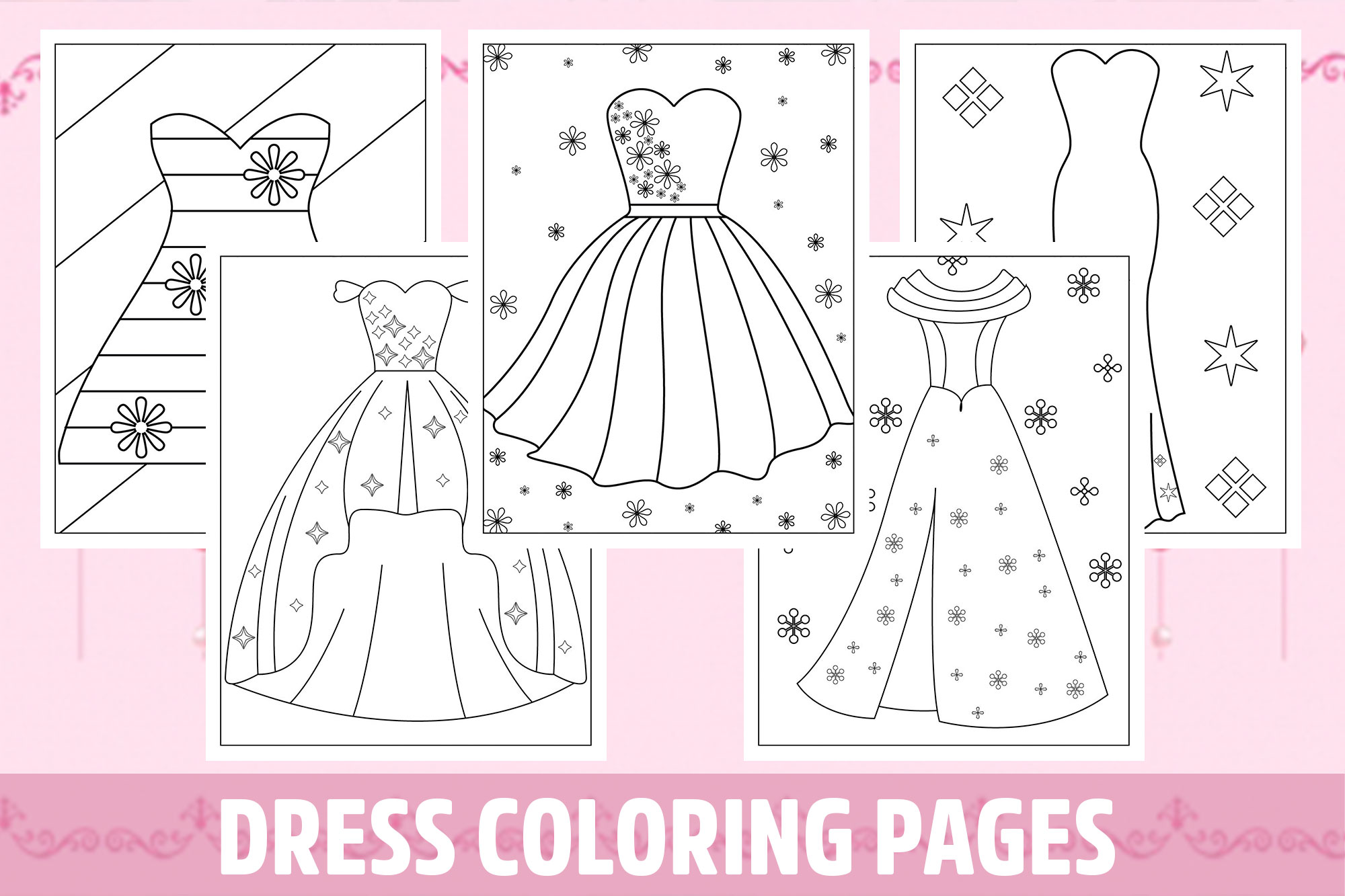 Dress Coloring Pages for Kids, Girls, Boys, Teens Birthday School Activity | Made By Teachers Dress Coloring Pages for Kids, Girls, Boys, Teens Birthday School Activity | Made By Teachers
