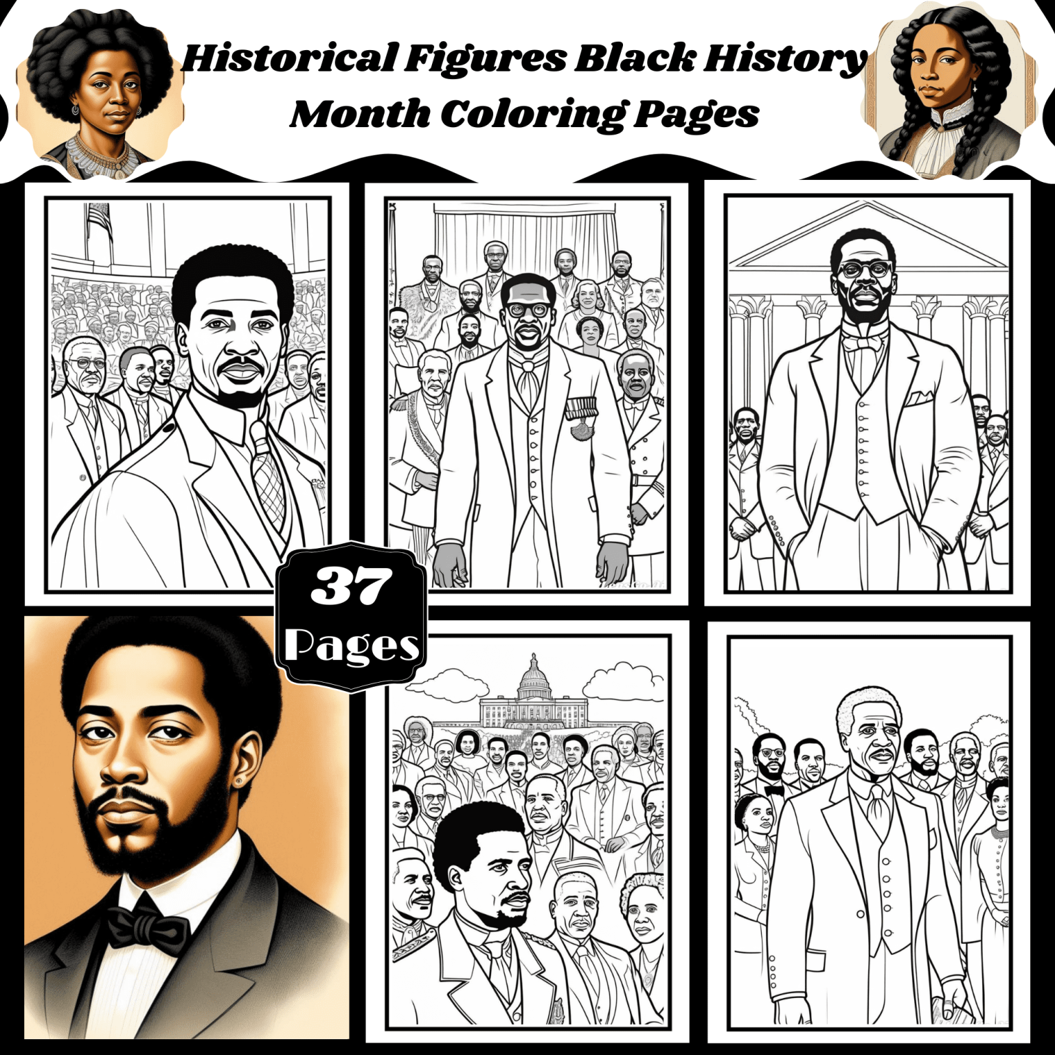 Historical Figures Black History Month Coloring Pages - Made By Teachers