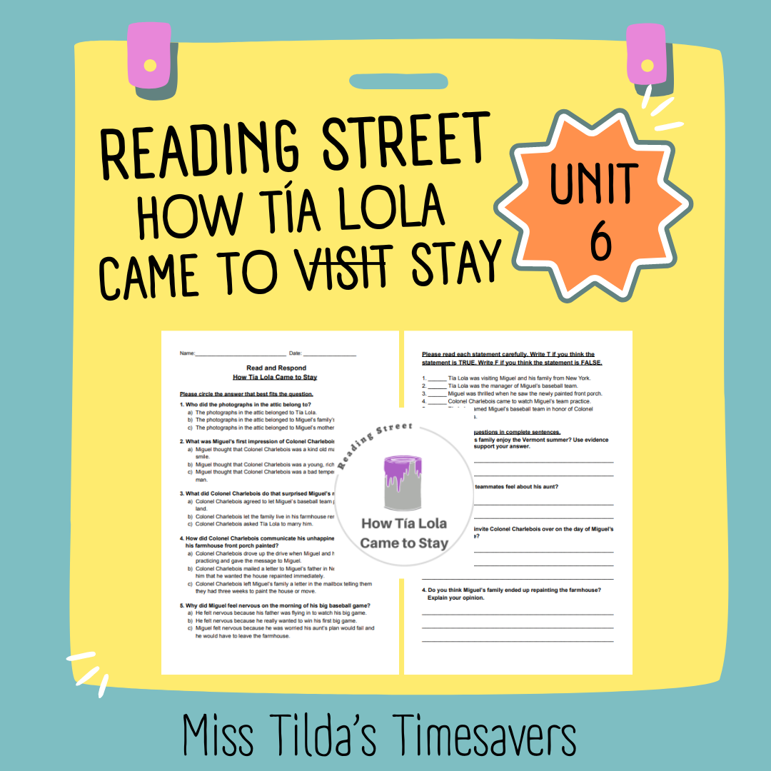 How Tía Lola Came to Stay - Read and Respond Reading Street 4.2