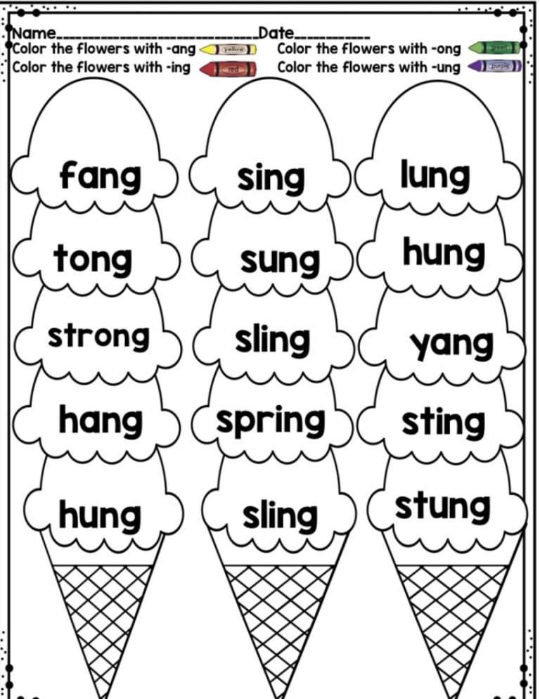 Consonant Ending -ng - Word Work! No Prep! - Made By Teachers