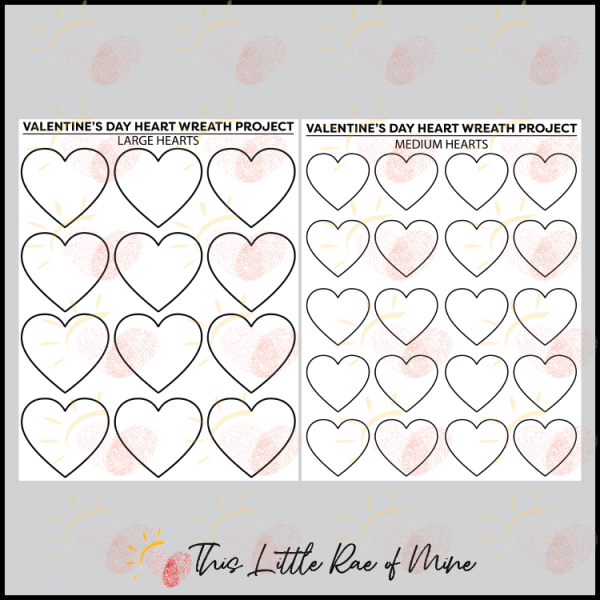 Valentine Heart Wreath - paper plate kid craft - printable - Free ...