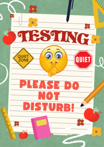 Printable testing do not disturb sign - Made By Teachers