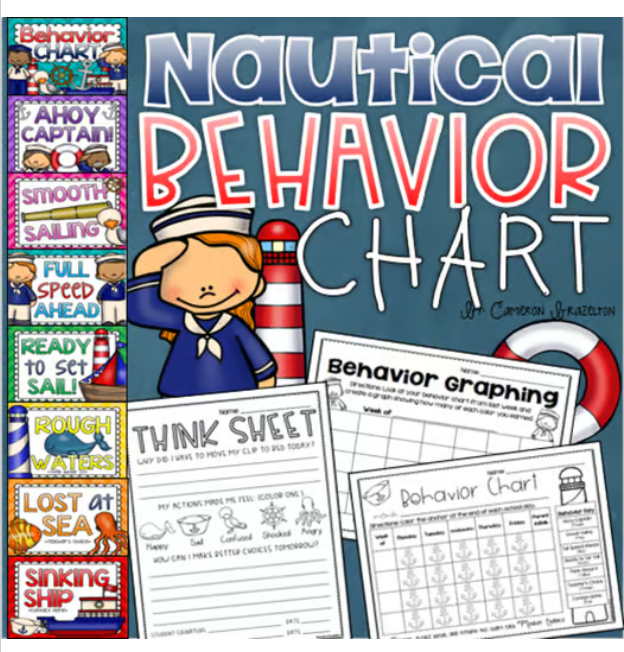 Behavior Clip Chart Nautical Sailing Theme