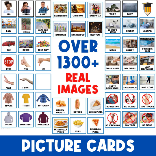 1300+ REAL PICTURES | First Then Board | Visual Aid | Schedule | Choice ...