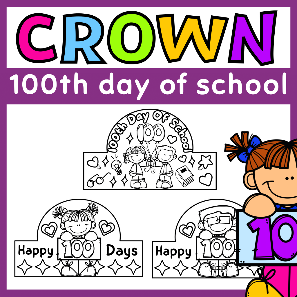 100th Day of School Hat Craft Activity | Headband Crown - Made By Teachers