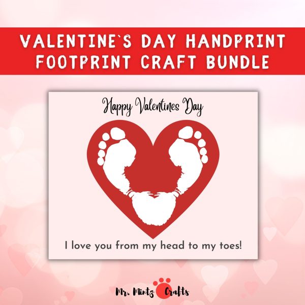 Valentines Day Handprint Art Craft Bundle / 8 designs | Made By Teachers