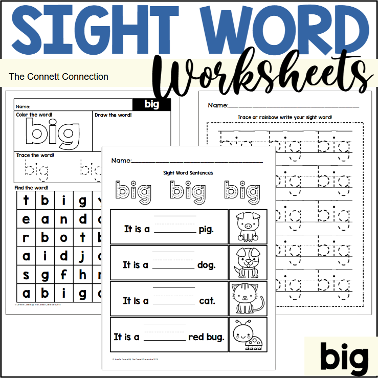 Sight Word Worksheets: big