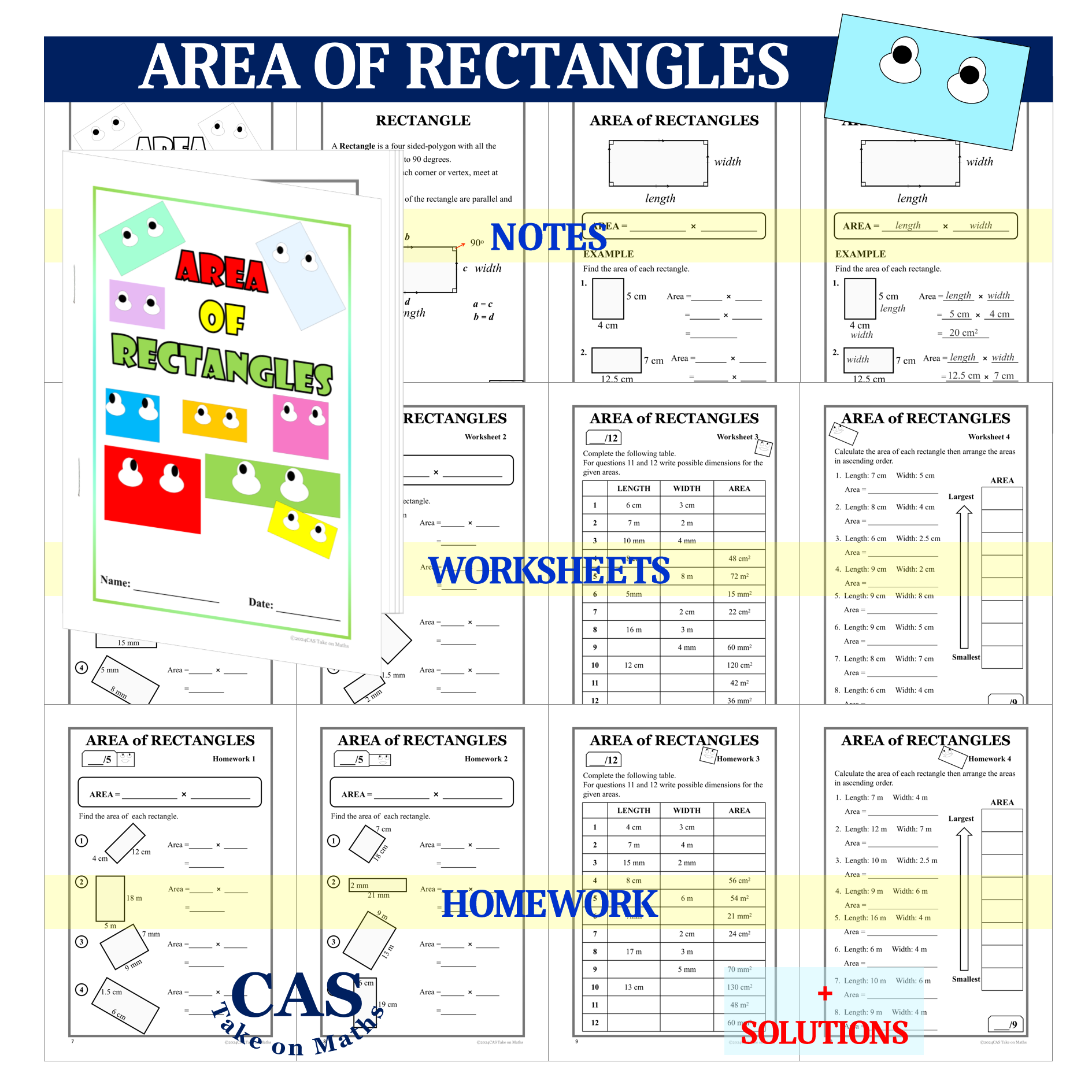 Score Rectangles Area of Rectangles Bundle - Made By Teachers