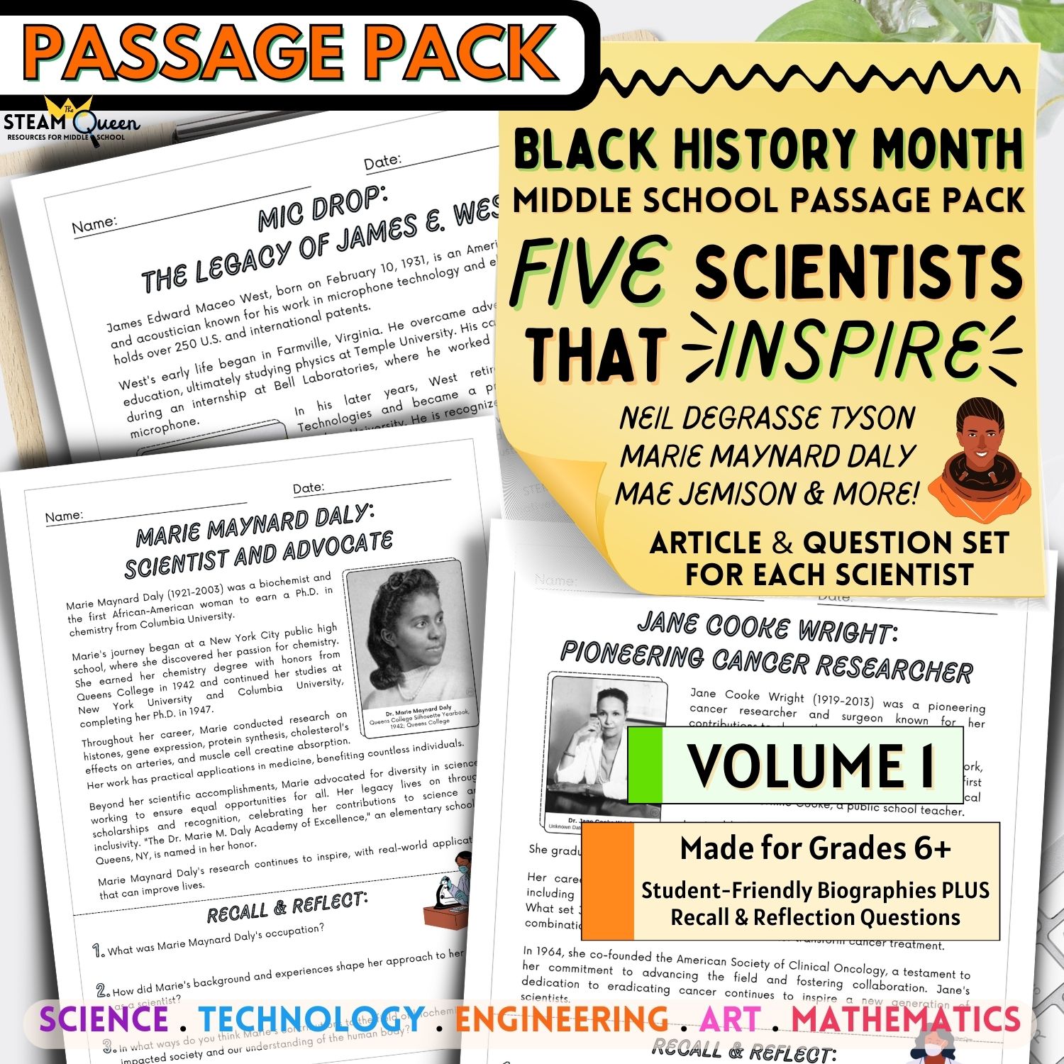 Black History Month Middle School Science 10 Inspiring Scientists ...