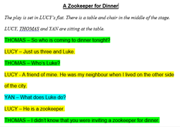 Original Drama Script - A Zookeeper for dinner (A short play / Readers' Theatre)