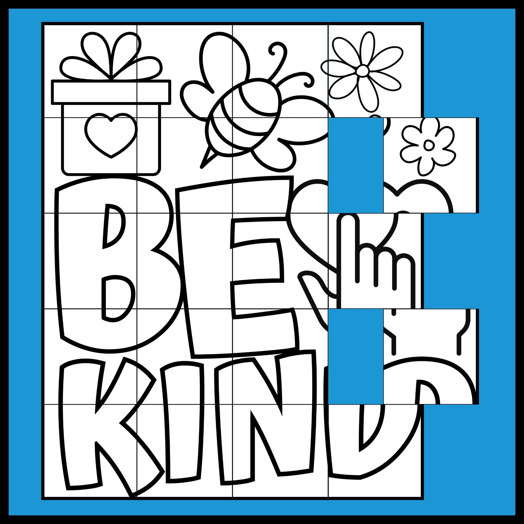 Random Acts of Kindness Day | Be Kind Collaborative Coloring Art Poster ...