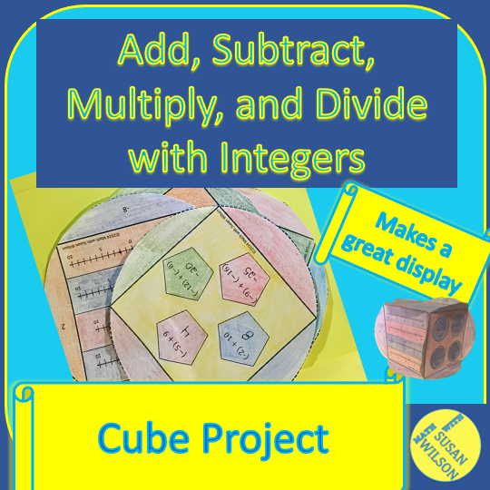 Add, Subtract, Multiply and Divide Integer Operations Cube Project ...