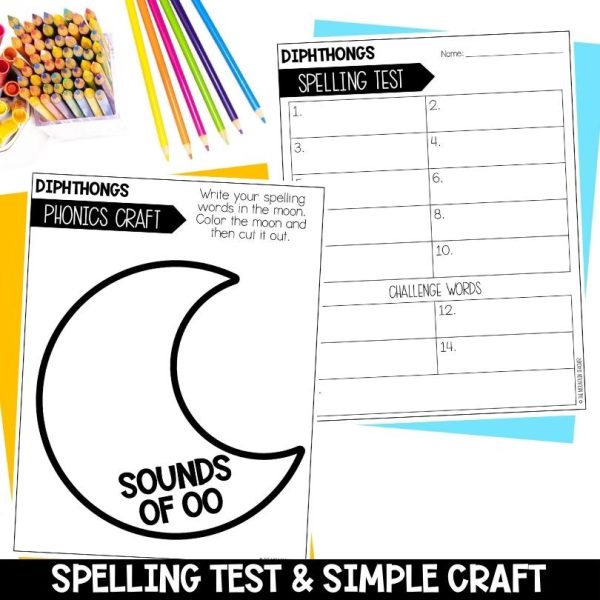 Diphthongs OO Sound Worksheets, Activities & Games 1st Grade Phonics or ...