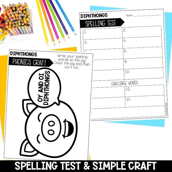 oi and oy Diphthongs Worksheets, Spelling Activities and 2nd Grade ...