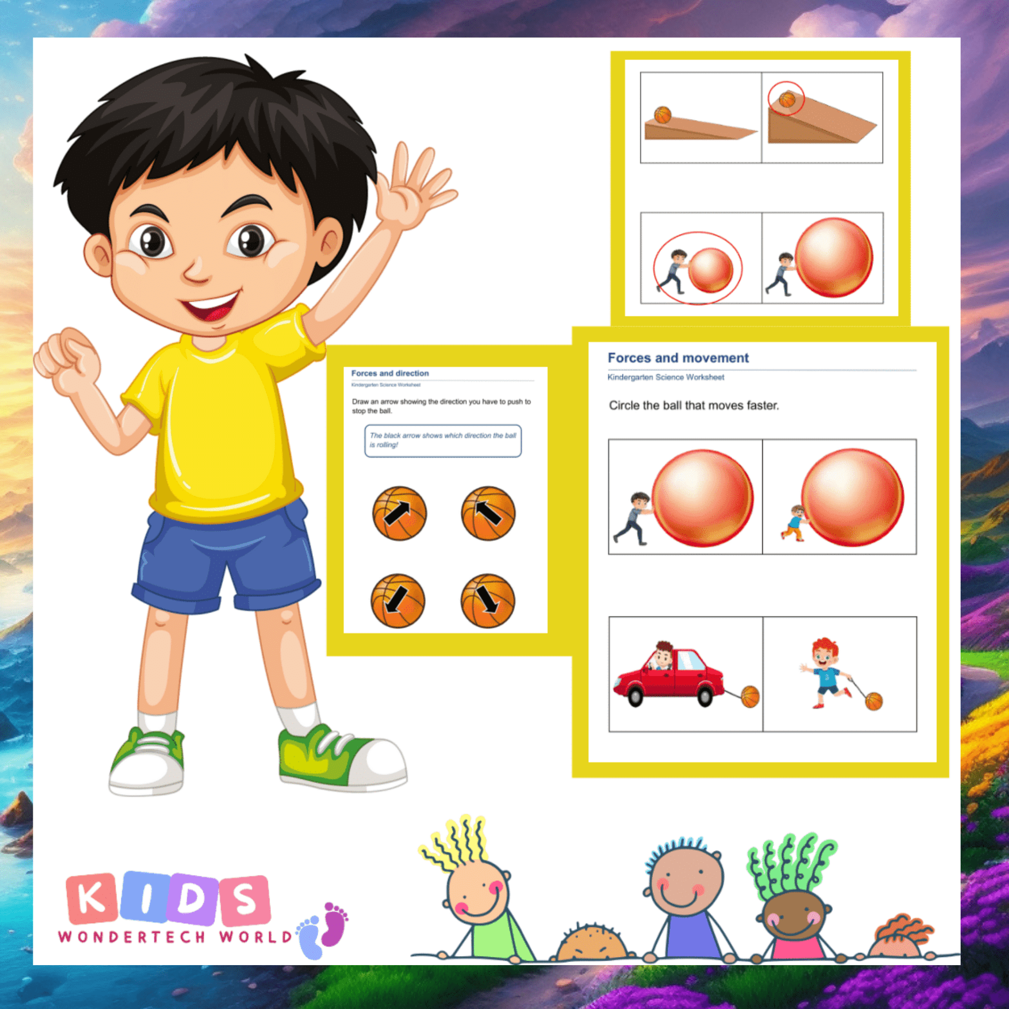 Forces in Action: Kindergarten Motion Worksheets