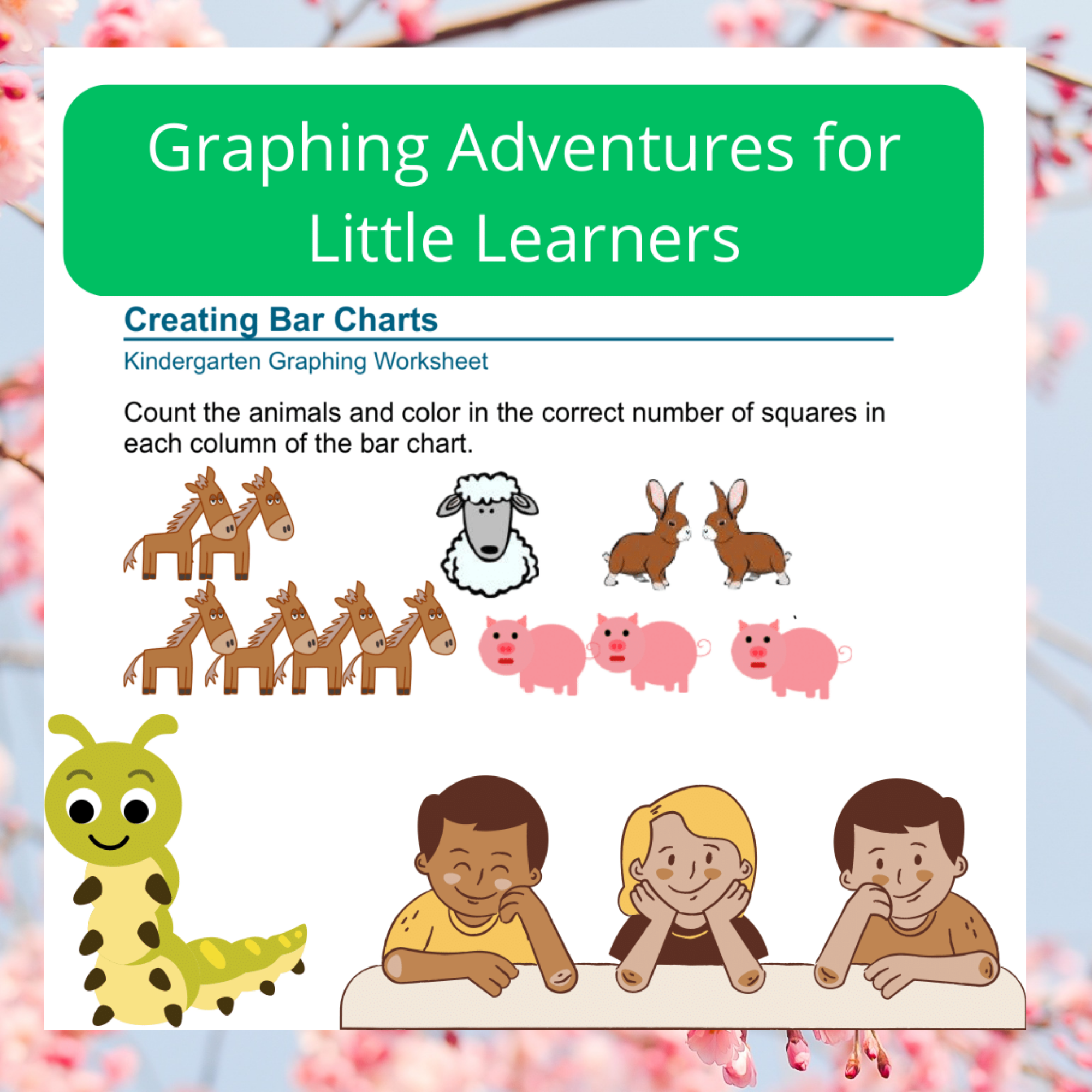 Graphing Adventures for Little Learners: Kindergarten Worksheets Exploring Bar C