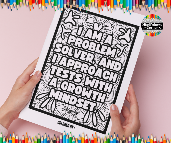 Coloring Pages Positive Affirmation Quotes State Testing Growth Mindset ...