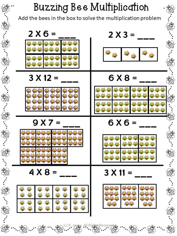Multiplication Facts Spring Fun | 3rd-4th Grade Math | 7 Sheets ...