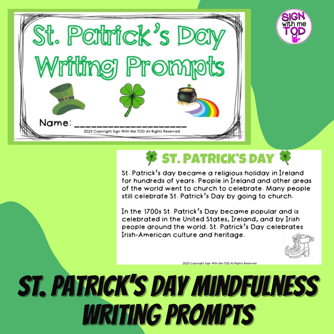 St. Patrick's Day Mindfulness Writing Prompts