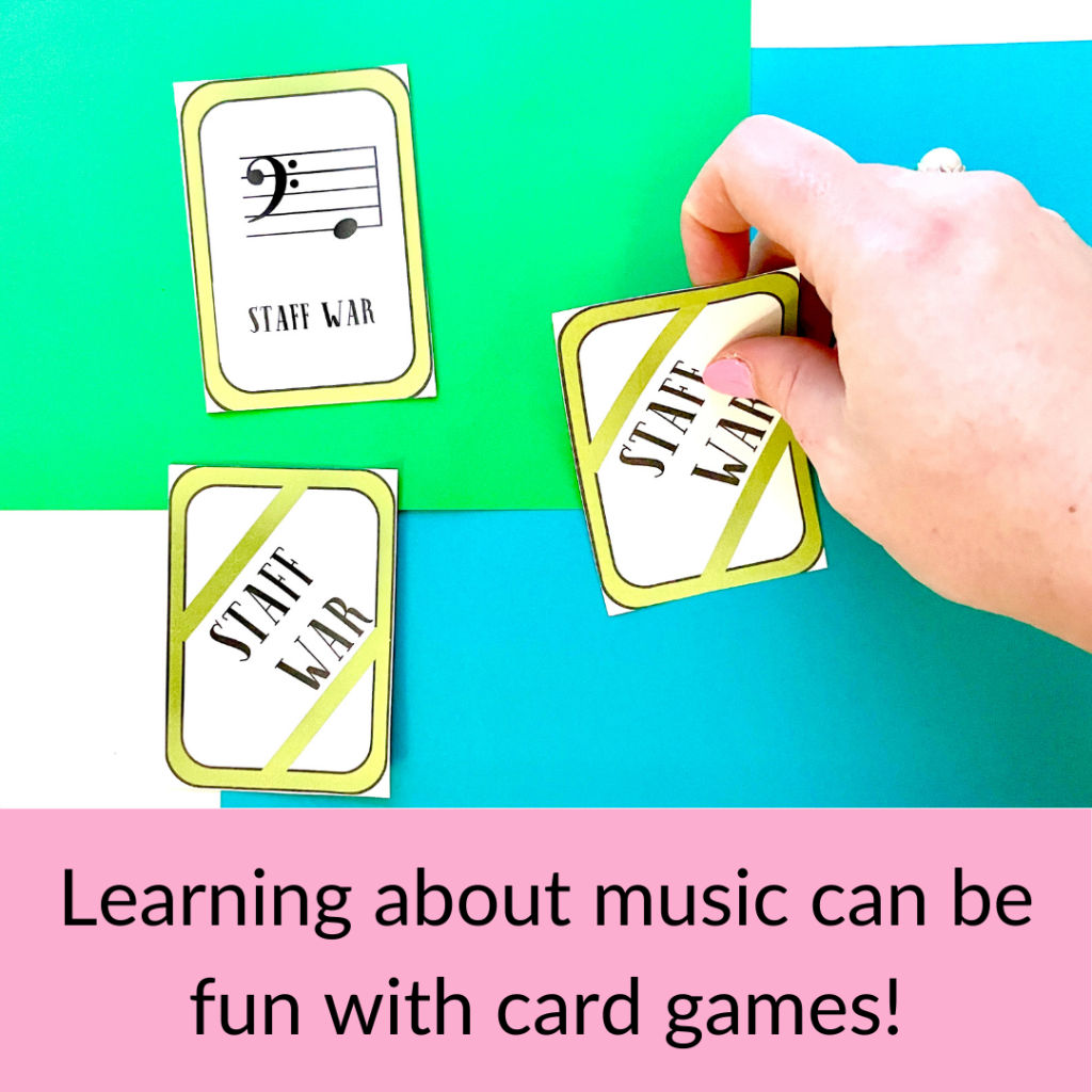 Bass Clef Staff War Music Card Game for General Music Centers | Made By ...