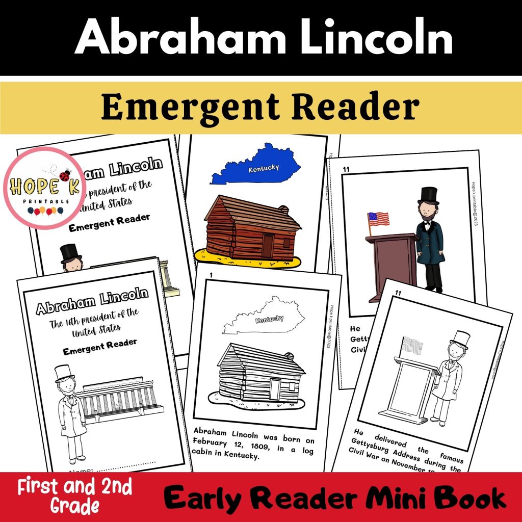 Abraham Lincoln Emergent Reader | President’s Day Activities |Early ...
