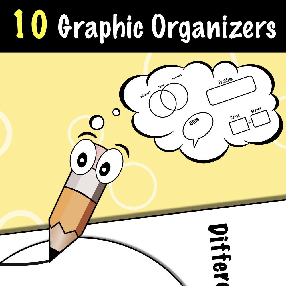 10 Graphic Organizers - Comprehension Charts to Review Any Text!