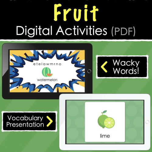 Fruit Vocabulary - Digital Activities, Word List & Quiz + 4 Flashcard ...