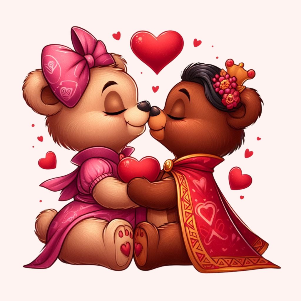 45 Valentines Teddy Bear Couple Clipart Bundle Couple Bear Clipart in ...