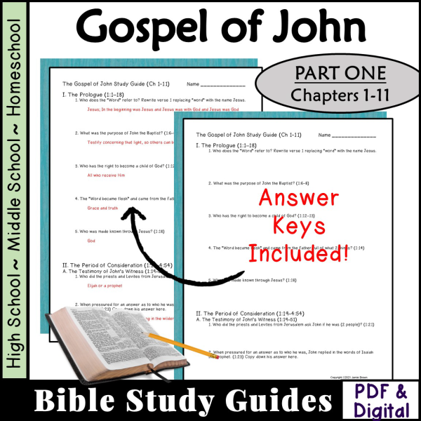 Bible Study Questions for John (CH 1-11) - Made By Teachers