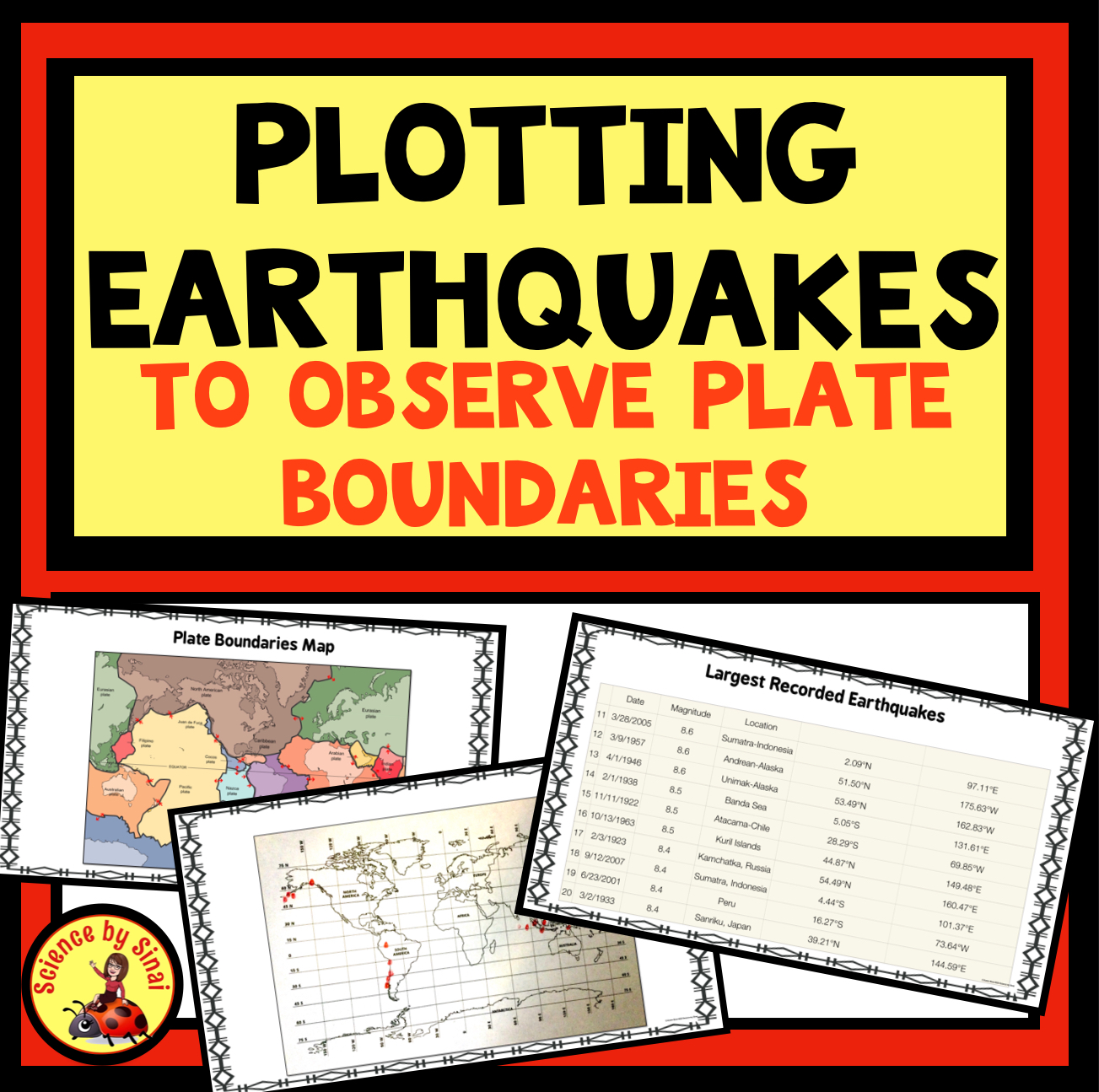 Earthquake Plotting Activity with Plate Tectonic Boundaries