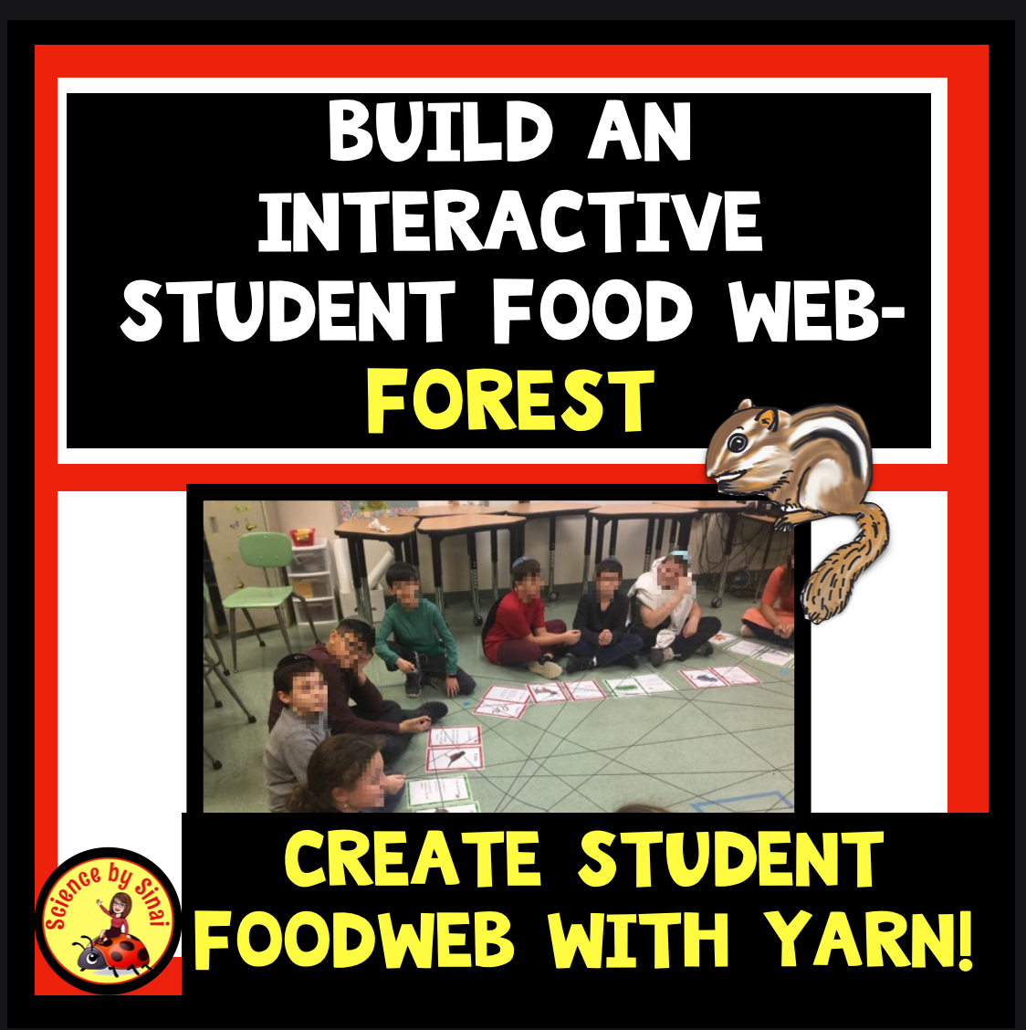 Interactive STUDENT FOOD WEB! Food Chain Activity NGSS LS2-3 and 5-LS2