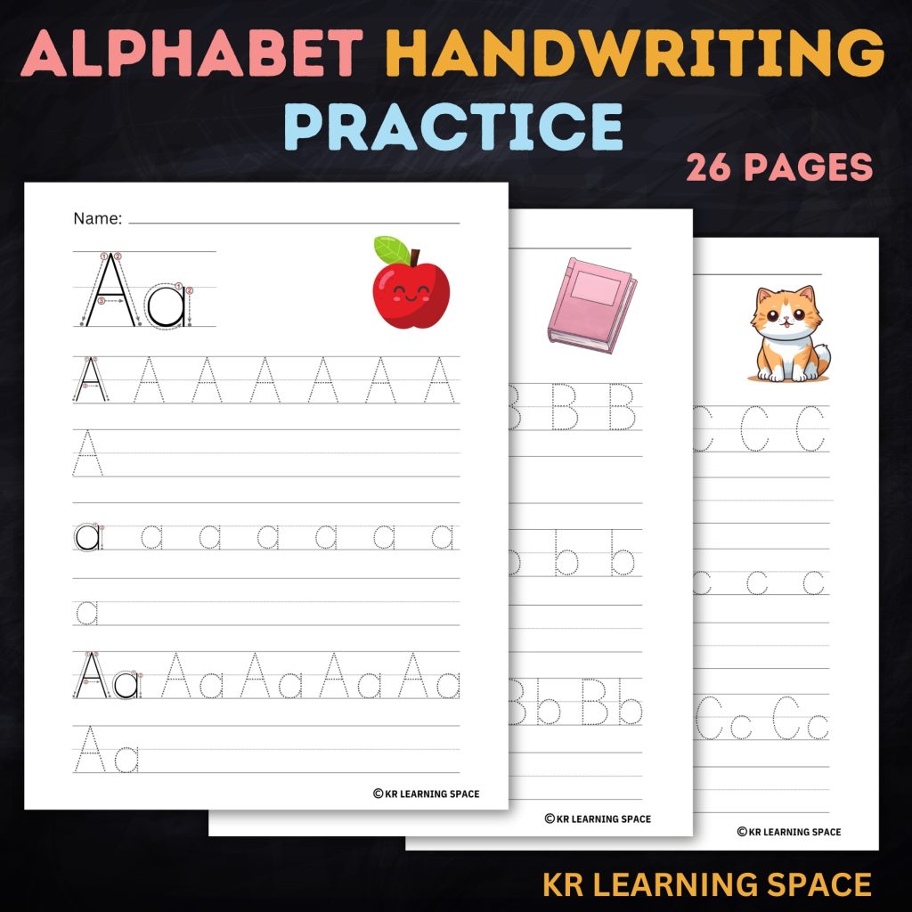 Alphabet Handwriting Practice, Writing Letters Tracing and Print ...