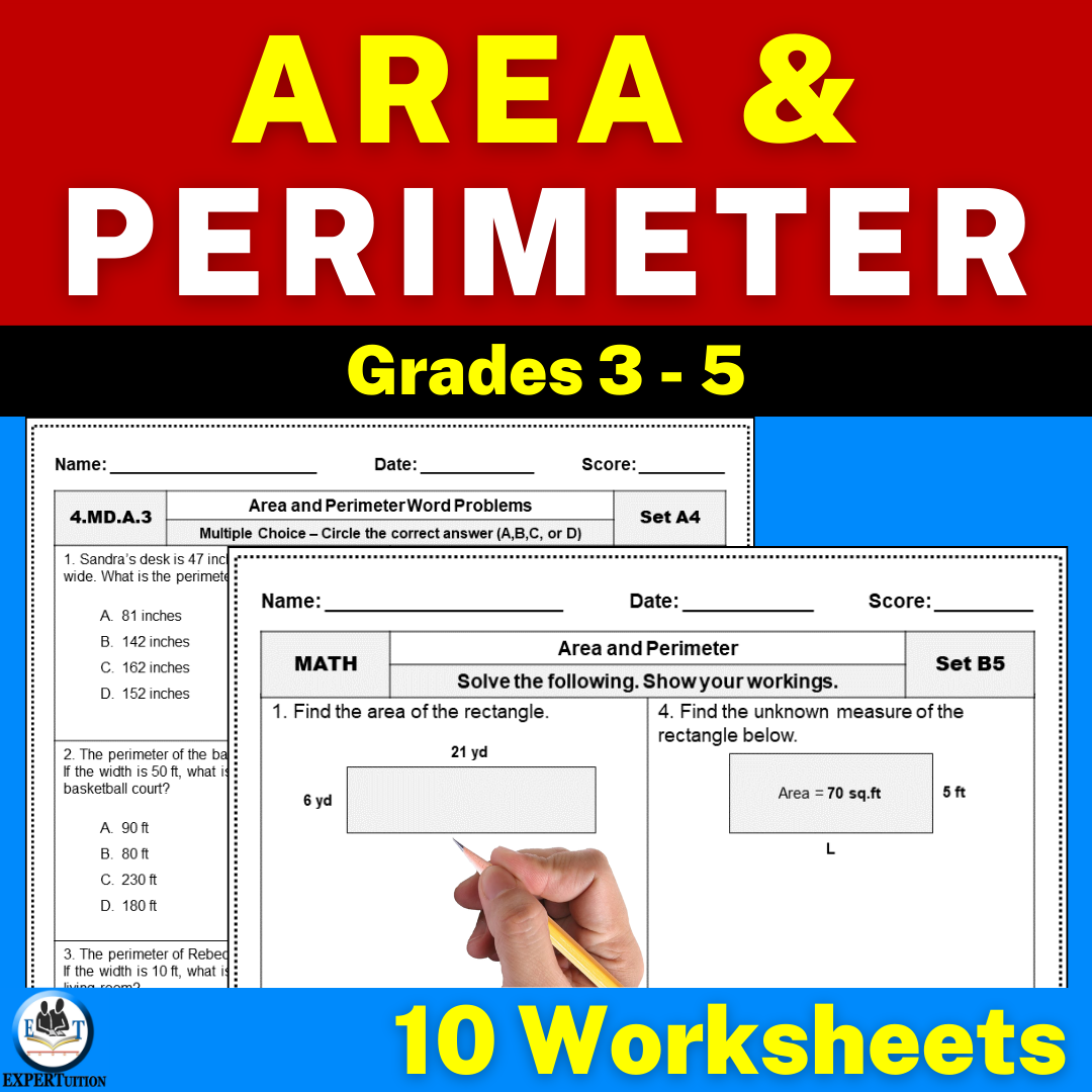 Area and Perimeter Practice - Differentiated Area and Perimeter Worksheets