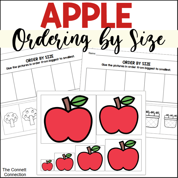 Apple Ordering by Size Activities