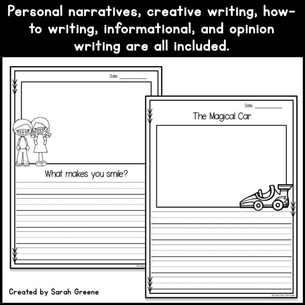Daily Writing Prompts for February - Writing Journal for 1st & 2nd ...