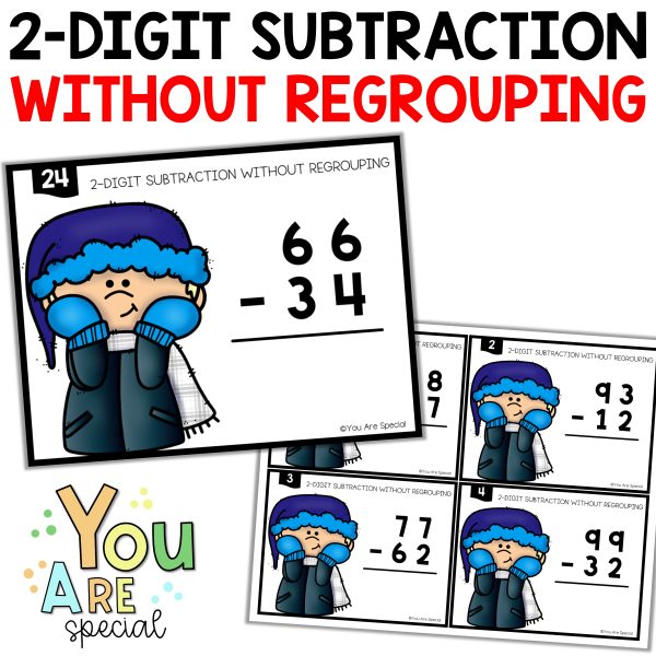 Winter 2 Digit Subtraction Without Regrouping Math Centers - Made By ...