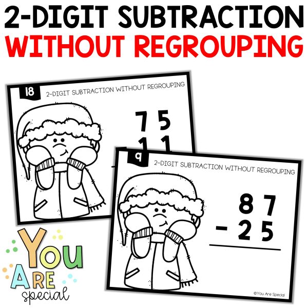 Winter 2 Digit Subtraction Without Regrouping Math Centers - Made By ...