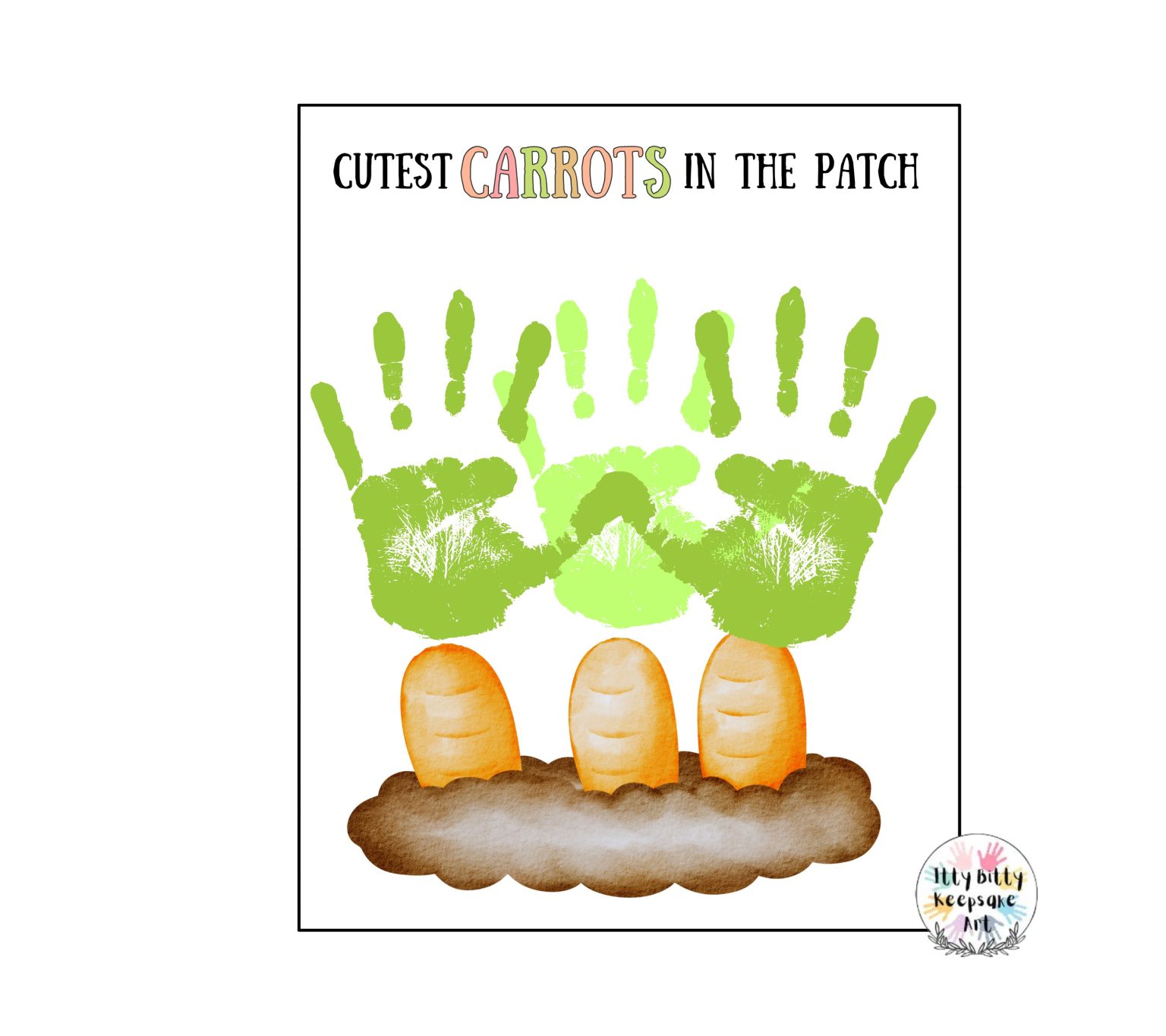 Easter Handprint Art Craft Printable Template / Carrots - Made By Teachers