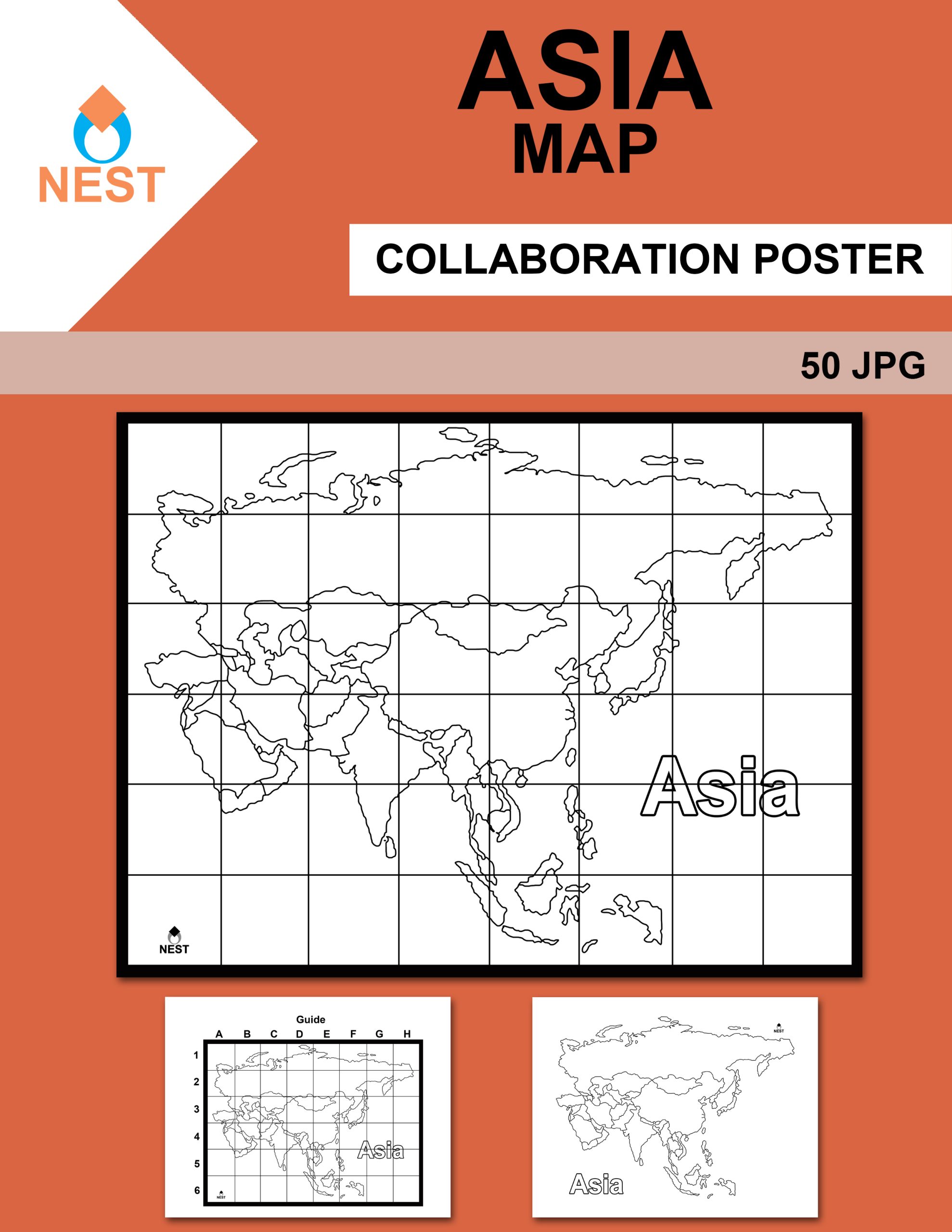 Asia Map Collaboration Poster