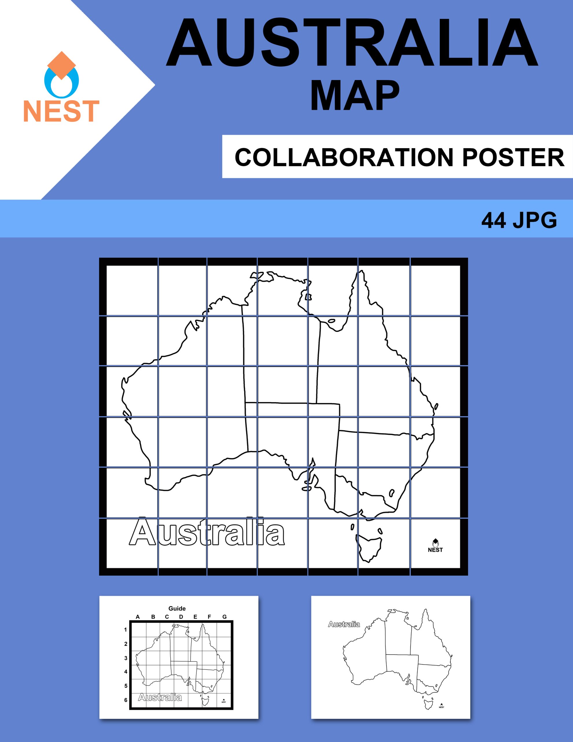 Australia Map Collaboration Poster