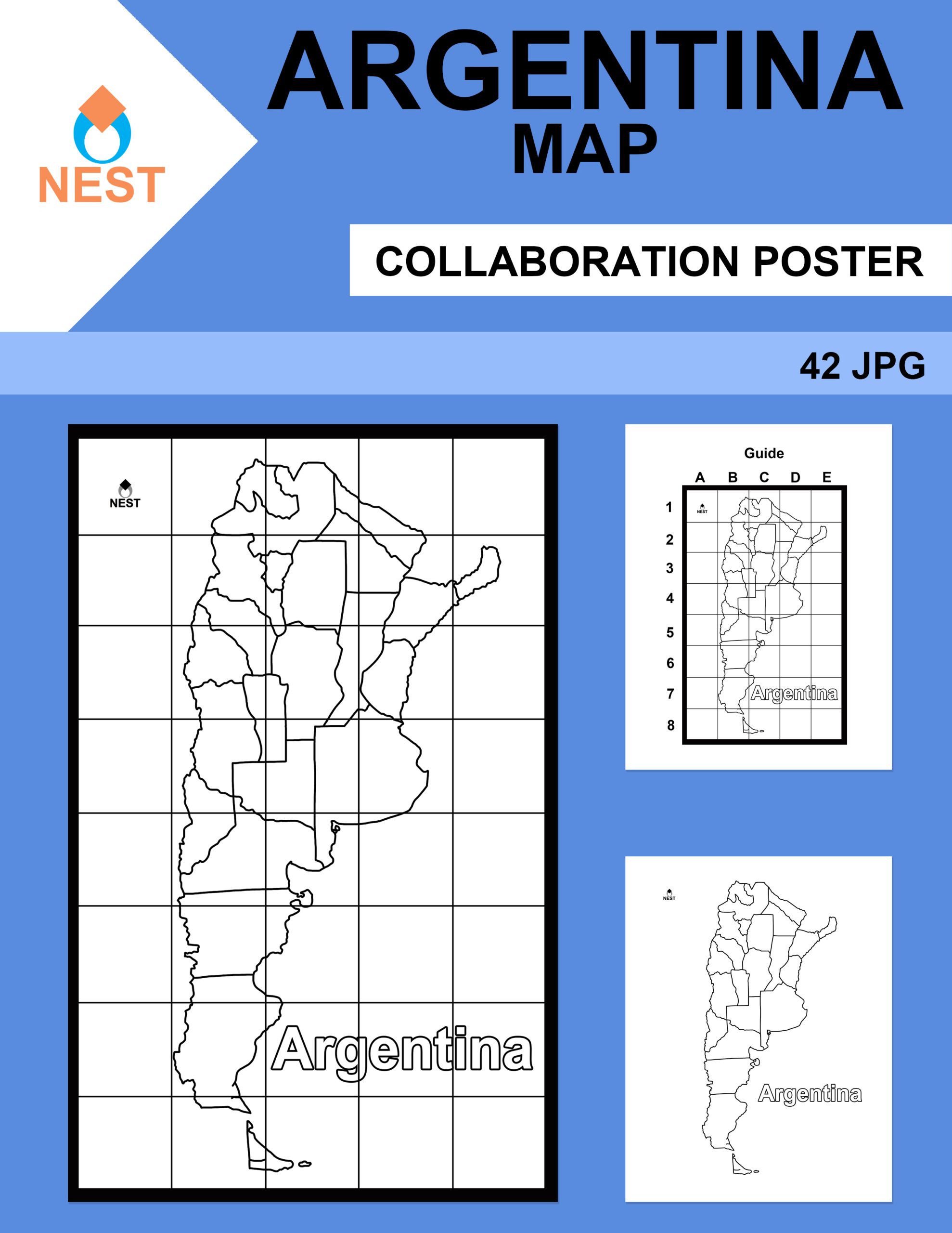 Argentina Map Collaboration Poster